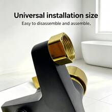 Keran Bak Mandi Gantung Dinding Pegangan Tunggal dengan Fungsi Pancuran Tarik, Keran Mixer Multifungsi, Permukaan Tahan Karat dan Mudah Dibersihkan, Tersedia Warna Hitam Emas dan Hitam, Perlengkapan Sanitasi Renovasi Kamar Mandi, Aksesoris Mandi dan Pancuran Rumah - Beraneka warna - View 13