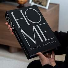 High-End Fashion Book-Shaped Decorative Magnetic Flip Cover Storage Box, Nordic Style Coffee Table Book Box, Flip Cover Realistic Book, Paper Storage Box, Suitable For Room Decor, Christmas Decoration, Gift, Living Room Decor, Paper Storage, Coffee Table, Remote Control Holder, Key Holder - one-size - View 1