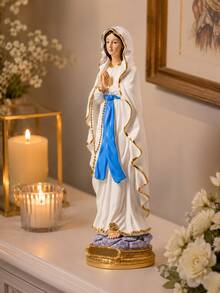 1 pièce Statue de la Vierge Marie, figurine religieuse catholique élégante, ornement en résine vintage, décoration chrétienne pour la maison, convient pour le salon, la chambre, le coin de prière - Plusieurs styles - Voir 6