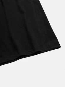 Printed Short-Sleeved T-Shirt With Round Neck, Casual Top For Spring/Summer, Women's Clothing. - 黑色 1 - 查看 5