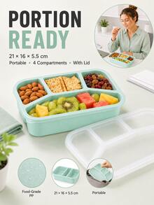 Leak-Proof Bento Box - Reusable Food Storage Container With Lid (Microwave, Freezer And Dishwasher ), Ideal For Restaurant, Work, School And Picnic, Perfect Gift For Foodies And Busy Professionals - A - View 9