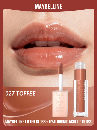 Maybelline 美寶詩 豐唇唇彩 + 玻尿酸唇彩，005 花瓣色，高光澤豐唇效果，增強唇部豐盈感，持久光澤，長效保濕，提升唇形，強效光澤，長效保濕