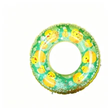 1pc Ranslucent Yellow Duck Swim Ring, Cute Leak-Proof Thickened Inflatable Lifebuoy Waist Float - Little Yellow Duck Swim Ring - View 10
