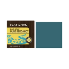 Jabón de Baño de Bergamota East Moon Sand  - Fragancia Refrescante, Control de Grasa, Jabón Artesanal para Limpieza Facial y Corporal BM4K - 1 - Ver 1