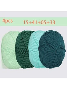 EDCUEBE7 4pcs/Approx. 200g Yarn. Mixed Color Handmade Crochet Yarn Set, Soft And Comfortable Knitting Yarn, Multi-Purpose Suitable For Crochet Wallets, Clothes, Carpets And Other Projects, Suitable For DIY Valentine's Day Gifts, Making Wallets, Handbags And Other Sewing Supplies (Random Packaging) - 4 50G - View 10