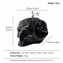 1pc Creative Gothic Skull Series Aromatherapy Candle Handmade Snake Skull, Double Skull Rose, Hand-Held Skull, See No Evil Skull, Rose Pressed Flower Skull Soy Wax Candle For Tabletop Decor, Candle Gift, Altar Decoration, Halloween Candle, Unique Gift For Gothic Collectors, Indoor Home Decor, Late Autumn Holiday Gift, Fashionable Aromatherapy Decorative Candle - Gothic Skull Series Scented Candle - View 15
