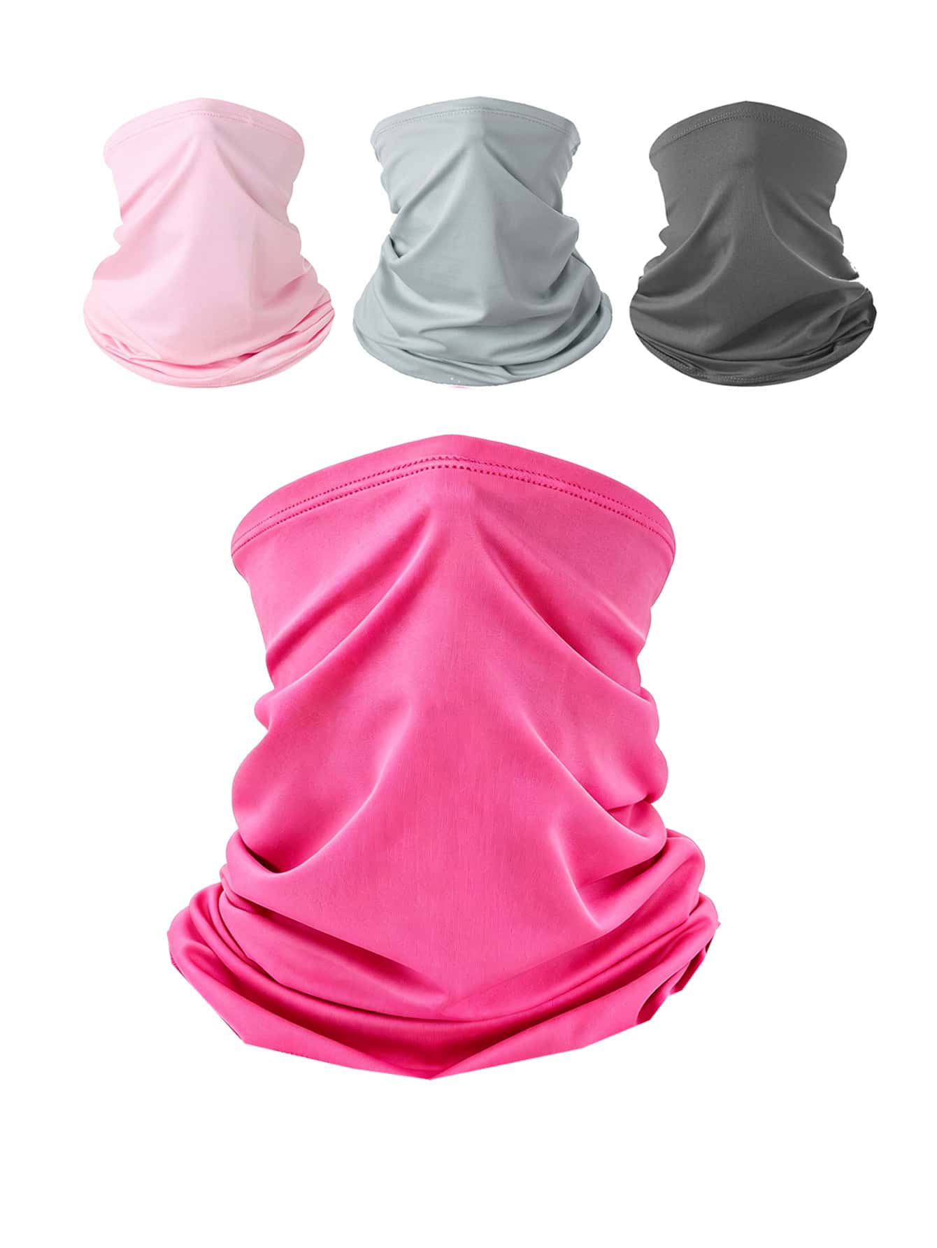 1pc Or 2pcs Or 3pcs Unisex Solid Color Balaclava Sun Protection Face Mask Neck Gaiter, Suitable For Daily Outings, Hiking, Vacation, Fishing, Cycling And More - Multicolor - View 1