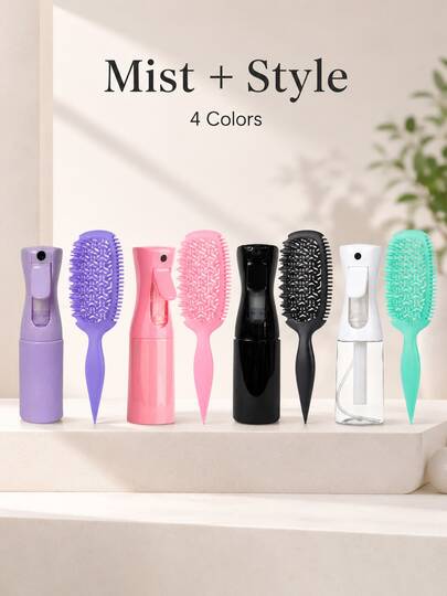Curl Defining Styling Brush, Vented Hair Brush With Side Teeth & Pointed Tail Handle, Flexible Comb Teeth For Curl Shaping, Volume Lift, Frizz Smoothing, Edge Styling, Parting, Wet Dry Daily Hair Care, Home Travel Use