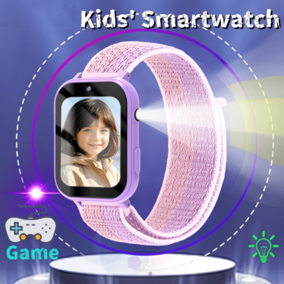 2026 Model Smartwatch With Educational Games For Kids-Featuring A Variety Of Educational Games, An HD Touchscreen And Camera, A Pedometer, Alarm Clock, Photo Album, Calculator, Calendar, Stopwatch, And LED Flashlight; An Ideal Gift For Children.