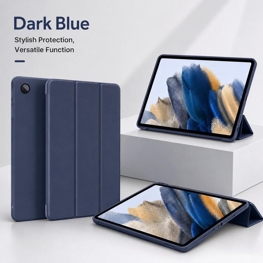 Étui de protection pliable pour tablette Tab A11 Plus, housse de protection antichoc - Bleu marine - Voir 1