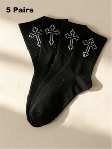 1/5/10/20 Pairs Men's Mid-Calf Socks, Business Casual, Comfortable, Moisture-Wicking, Breathable, Solid Color, Neutral - Multicolor - View 14