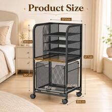 Makeup Storage Box & Cabinet, Large Capacity Cosmetics Organizer For Perfume Makeup Brushes Tools, Vanity Storage Rack – Black - View 14