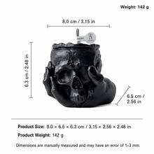 1pc Creative Gothic Skull Series Aromatherapy Candle Handmade Snake Skull, Double Skull Rose, Hand-Held Skull, See No Evil Skull, Rose Pressed Flower Skull Soy Wax Candle For Tabletop Decor, Candle Gift, Altar Decoration, Halloween Candle, Unique Gift For Gothic Collectors, Indoor Home Decor, Late Autumn Holiday Gift, Fashionable Aromatherapy Decorative Candle - Gothic Skull Series Scented Candle - View 11