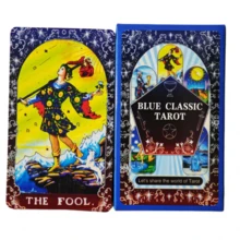Blue Classic Tarot Cards 78pcs, Rider Waite Smith Style Divination Deck For Beginners, Portable Mystical Board Game & Party Prop - Multicolor - View 3