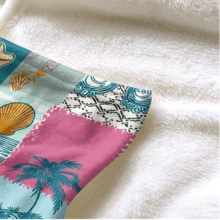 1PC Flannel Blanket, Summer Blanket, Bed Blanket , Blankets For Camping, Blanket For Beach, Throw Blanket, Multi-Use Blanket Soft , Cooling Blanket - Botanical Style - View 9