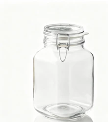 Clip-Top Glass Jar (With Glass Lid), 2-Liter Capacity, 1-Pack - Transparent - View 6