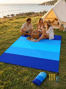 Extra Large High-Quality Anti-Sand Beach Blanket - Durable Polyester Lightweight Outdoor Mat Suitable For Camping, Hiking, Picnics, Beaches And Pools - Machine Washable All Season With Storage Bag - Multicolor - View 8