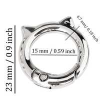 2/4/6 Pcs Cat Ear Spring Ring Keychain Metal Shaped Spring Clip, Convenient Keychain, Dog Clip, Openable Handbag Strap Connector, Outdoor Camping Hiking Accessories, Suitable For DIY Lanyard Dog Clip, Metal Shaped Keychain Bag Clip Hook Dog Chain Clip Metal Plum Heart Combination Keychain Spring Ring Bag Accessory Hook Clip Press Open Button - Multicolor - View 5