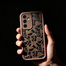 1pc [Pure Android Version] Military Green Camouflage Full Screen Personalized Minimalist Retro Brown Niche Workwear Style Embossed European American Party Men Women Couple Creative Innovative, Matte Brown Lens Frame Stepped Design Full Coverage Anti-Drop Soft Shell, [International Version Not Local Version] Suitable For Android/GALAXY/A/S/FE/PLUS/ULTRA/PRO/NOTE/POCO/X/Transsion/HOT/PLAY/SPARK/POP/SMART/RENO/Honor/E/G/Phone Case - Multicolor - View 7