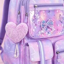 Women's Backpack, Handbag And Small Portable Bag Set, With Backpack Charm, Large Capacity Multi-Pocket, Gradient Color, Adjustable Shoulder Strap, Suitable For Daily School And Commute - Sets - View 7