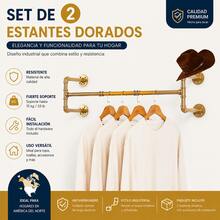 2piezas Percheros De Pared Minimalista Estante de Ropa Perchero Organizador de Acero para uso doméstico en el baño y en la cocina - Ver 12
