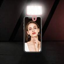 AXNEN Mobile Phone LED Selfie Light, Rechargeable Phone Selfie Lamp, Computer Video Conference Lighting, Portable Mini Clip Fill Light - Black and White - View 10