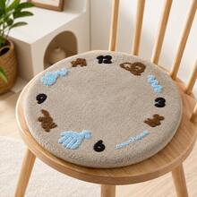 1pc Tufted Dining Chair Seat Cushion, Soft Plush Chenille Embroidered Chair Pad 16x16 Inch, Thick Comfy Cushion For Kitchen Chair Home Office Decor - Multicolor - View 2