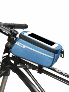 Bicycle Phone Holder Bag - Made Of EVA Material; Equipped With Adjustable Shoulder Strap And Rain Cover; Suitable For Phones Up To 6.8 Inches; Ideal Cycling Accessory. - Multicolor - View 13