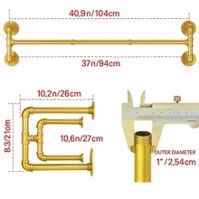 2piezas Percheros De Pared Minimalista Estante de Ropa Perchero Organizador de Acero para uso doméstico en el baño y en la cocina - Ver 2