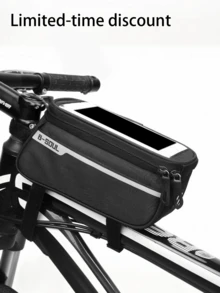 Bicycle Phone Holder Bag - Made Of EVA Material; Equipped With Adjustable Shoulder Strap And Rain Cover; Suitable For Phones Up To 6.8 Inches; Ideal Cycling Accessory. - Multicolor - View 16