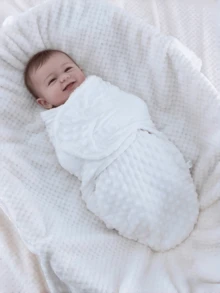 Saco de dormir para bebé sin mangas de felpa tipo judía, acolchado de felpa de lunares de doble capa engrosada y suave, saco de dormir con cremallera para bebés de 0-24 meses, cálido y amigable con la piel para dormir por la noche y evitar el frío - Saco de dormir de terciopelo sin capucha - Ver 12