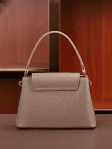 POHO Brand Customized V Handbag Medium Size Elegant Classic Fashion, Exquisite Party Matching, Gift For Female Friends, Sisters, Mothers - Khaki - View 4