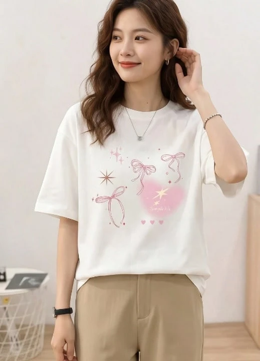 Women T-Shirts - 白色 - 查看 1
