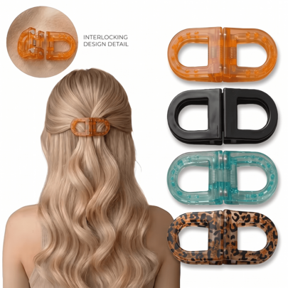 4pcs Smart Magnetic Hair Clips, Women's Strong Non-Slip Detachable Magnetic Hair Claws, Easy To Fix Without Damaging Hair, Suitable For Home, Travel, Sports And Leisure, Personalized Gift Decorative Hair Clips