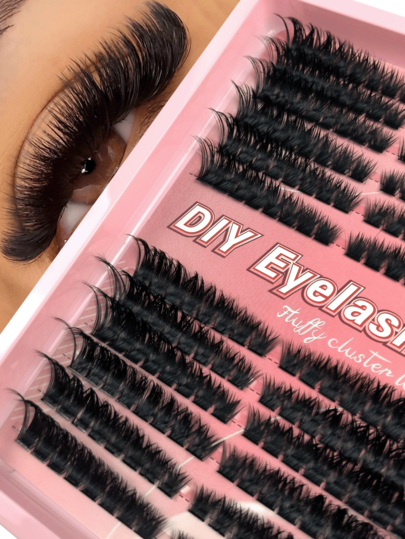 192pcs 100D Individual Eyelash Extensions 8-16mm Mixed D Curl Ultra Lightweight Mink Fur Clusters 3D Realistic Effect False Eyelashes Suitable For Natural Makeup Daily Makeup Portable For Daily Use Or Outings Eyelash Clusters