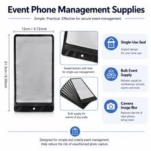 50-Pack Anti-Photography Phone Pouches | PE Material For Private Parties, Weddings, High-End Conferences, And Fashion Shows - Ideal For Factory Privacy Protection And Confidentiality - View 10