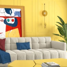 1 Roll, Solid Color Self-Adhesive Matte Contact Paper, Yellow Textured, PVC Waterproof Oil-Resistant, Wear-Resistant, Cuttable, Peel And Stick Wallpaper - Suitable For Room Decoration, Children's Room, Furniture Refurbishment Paper, Furniture Refurbishment, Desktop Repair, Home Decor 15.74X393.7inch - K-Yellow - View 8