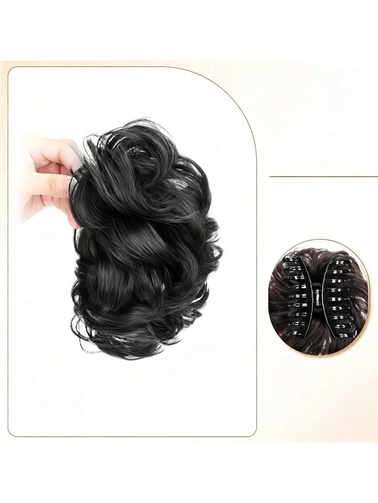 Fluffy Synthetic Hair Bun Claw Clip Hair Accessory, Fake Bun Hair Clip, Bun Hair Accessory For Easy Updo Styling, Fluffy Hair Bun Hair Accessory For Slouchy Daily Updo Styling - Wig Hair Grab - View 7