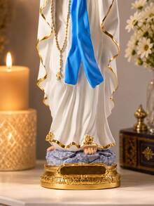 1 pièce Statue de la Vierge Marie, figurine religieuse catholique élégante, ornement en résine vintage, décoration chrétienne pour la maison, convient pour le salon, la chambre, le coin de prière - Plusieurs styles - Voir 4