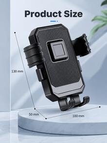 1 buah Dudukan Ponsel Sepeda Motor Universal, Kunci Sekali Klik/Penjepit Empat Sudut, Dudukan Ponsel Sepeda, Dapat Diputar 360° Anti Guncangan untuk Stang/Spion, Desain Pengisian Daya Terbuka, Braket GPS Bahan ABS, Cocok untuk Sepeda, Sepeda Listrik, Skuter, Smartphone 4.0-7.0 Inci, Hitam - A - View 9