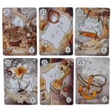 LiL Phantasm Lenormand 36pcs, Dek Oracle Hantu Lucu Bergambar Cat Air untuk Pemula, Kartu Ramalan Bahasa Inggris Portabel & Perlengkapan Pesta - MultiWarna - View 3