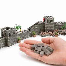 400Pcs Premium Realistic Mini Bricks, 1:16 Scale Gray & Red Miniature Brick Blocks, Exquisite Fake Brick Model Materials For Dollhouse, Mini Garden Landscape, DIY Scene Construction & Architectural Craft Projects - A - View 3