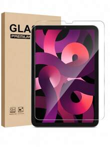 2片裝螢幕保護貼，相容於 iPad 5/6/7/8/9 代 10.2/10.5 吋、Air 1/2/3/4/5 代 10.9 吋、Mini 1/2/3/4/5/6 代、Pro 11 吋、9.7 吋（2015-2024-2025 型號，A16/10 代），鋼化玻璃，透明，適用於 iPad 系列，生日/送給家人和朋友的禮物，適用於 iPad 螢幕保護貼，適用於 iPad 配件，防水、防震、防刮 - 2個 - 查看 12