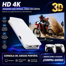 4K Gaming Console, Portable Video Game Console, 23 Classic Emulators, 20,000+ Built-In Games, Mini HD USB Video Game Console For TV - White - View 5