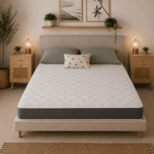Starlight Beds Hybrid Mattress - Soft Feel, Memory Foam & Spring Support, Deep Quilted Plush Sleep Surface, Durable Design With Elegant Grey Border For Enhanced Comfort - Grey - View 2