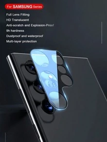 2pcs Camera Lens Protector Film, Compatible With Samsung Galaxy A14/A15/A16/A24/A25/A26/A34/A35/A36/A54/A55 5G/A56/S23 FE/S22/S23/S24 FE/S25 Plus Ultra, Birthday Gift, For Family And Friends, Lens Protector Film, Phone Accessories, Waterproof, Shockproof, Anti-Drop, Anti-Scratch, Anti-Fingerprint, Full Coverage - Black - View 2