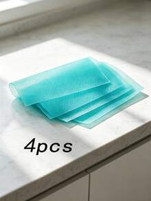 4pcs Pink / Blue / White / Green Dot EVA Fridge Shelf Liner Mat, Waterproof Moisture-Proof Non-Slip Cuttable Cabinet Drawer Protector, Multi-Scene Household Decor Pad, Must-Have For Back To School, Halloween & Christmas Kitchen Storage Organizer - Multicolor - View 13