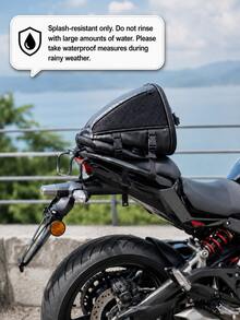 Bolsa de cola de motocicleta impermeable y expandible, bolsa de asiento trasero multifunción, bolsa de almacenamiento de silla, adecuada para viajes en motocicleta, turismo y desplazamientos, compatible con motocicletas deportivas y motocicletas cruiser, accesorios de almacenamiento - A - Ver 11