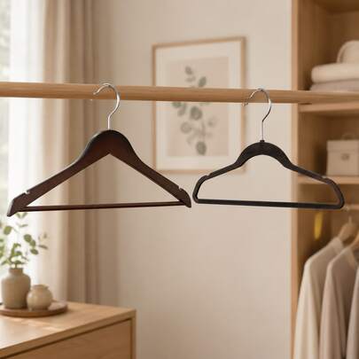 Premium Velvet Hangers,Non-Slip Thin Flocked Felt Hangers, Sturdy Clothes Hangers, Heavy Duty Coat &Suit Hangers, Durable Suit Hangers For Closet Use, Ideal Closet Supplies 1pc