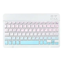 Ultra-Slim Rechargeable Bluetooth Keyboard Portable Compact Wireless Keyboard (150mAh) Compatible With Samsung Galaxy Tab Tablet Android Windows Smartphone Cell Phone IOS ,Christmas Gift / Xmas Gift / New Year 2026 - Light Blue Gradient - View 6